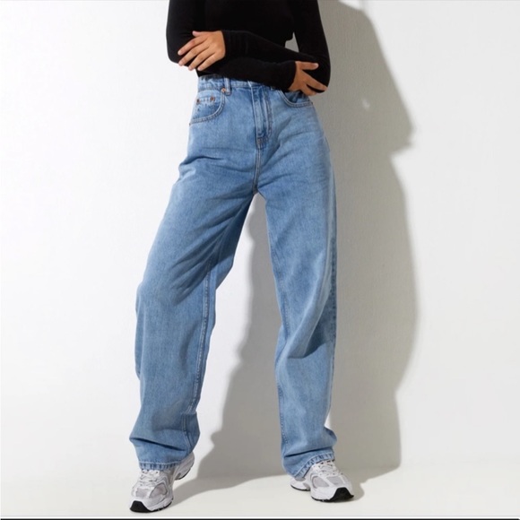 Motel Rocks Jeans Motel Parallel 5 Tonal Light Wash 90s Jeans